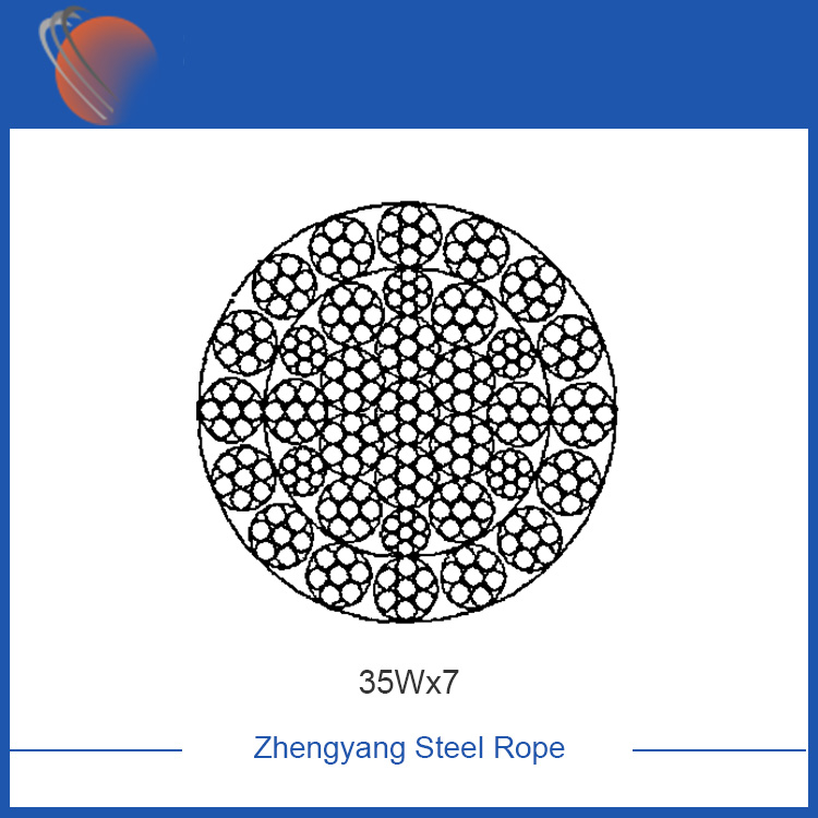 35Wx7 ungalvanized သံမဏိဝါယာကြိုး